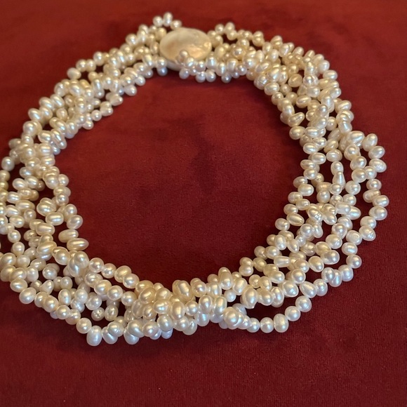 Vintage pearl choker necklace - Picture 2 of 7